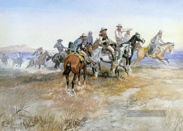 Indianer und Cowboy Werke - Anfang der Zusammenfassung 1898 Charles Marion Russell Indiana Cowboy
